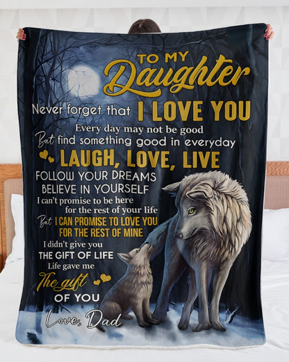 Special Gift For Your Daughter Blanket - From Dad (SKU2606-05)