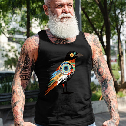 Native American T-Shirts, Vintage Native American Unisex T-Shirt/Hoodie/Sweatshirt HLT00 - Native American Style Hopi Art Bird for Good Luck T-Shirt