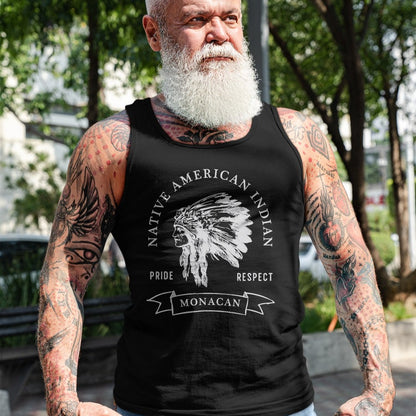 Native American T-Shirts, Vintage Native American Unisex T-Shirt/Hoodie/Sweatshirt HLT00 - Monacan Tribe Native American Indian Pride Respect Darker T-Shirt (1)