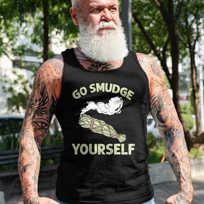 Native American T-Shirts, Vintage Native American Unisex T-Shirt/Hoodie/Sweatshirt HLT00 - Go Smudge Yourself Native American Funny Smudging Feather T-Shirt (3)