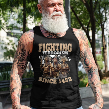 Native American T-Shirts, Vintage Native American Unisex T-Shirt/Hoodie/Sweatshirt HLT00 - Fighting Since 1492 Indian Tribes Native American Indigenous T-Shirt