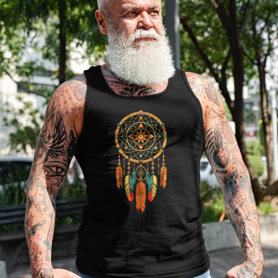 Native American T-Shirts, Vintage Native American Unisex T-Shirt/Hoodie/Sweatshirt HLT00 - Dream Catcher Native American Tribal T-Shirt (1)