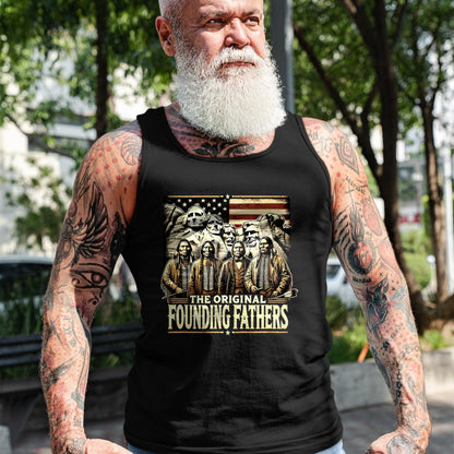 Native American T-Shirts, Vintage Native American Unisex T-Shirt/Hoodie/Sweatshirt HLT00 - The Original Founding Fathers Native American Indian Day T-Shirt