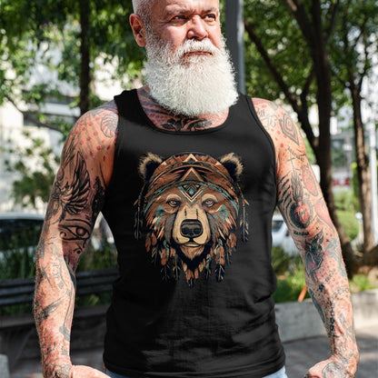 Native American T-Shirts, Vintage Native American Unisex T-Shirt/Hoodie/Sweatshirt HLT00 - Native American Bear Artwork T-Shirt