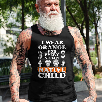 Native American T-Shirts, Vintage Native American Unisex T-Shirt/Hoodie/Sweatshirt HLT00 - I Wear Orange For Every American Native Child Indian Pride T-Shirt (2)