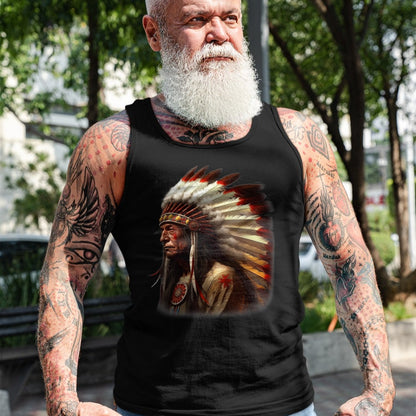 Native American T-Shirts, Vintage Native American Unisex T-Shirt/Hoodie/Sweatshirt HLT00 - Native American Indian Headdress Graphic Tees Men Women T-Shirt (1)