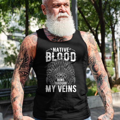 Native American T-Shirts, Vintage Native American Unisex T-Shirt/Hoodie/Sweatshirt HLT00 - Native American Blood Pride T-Shirt