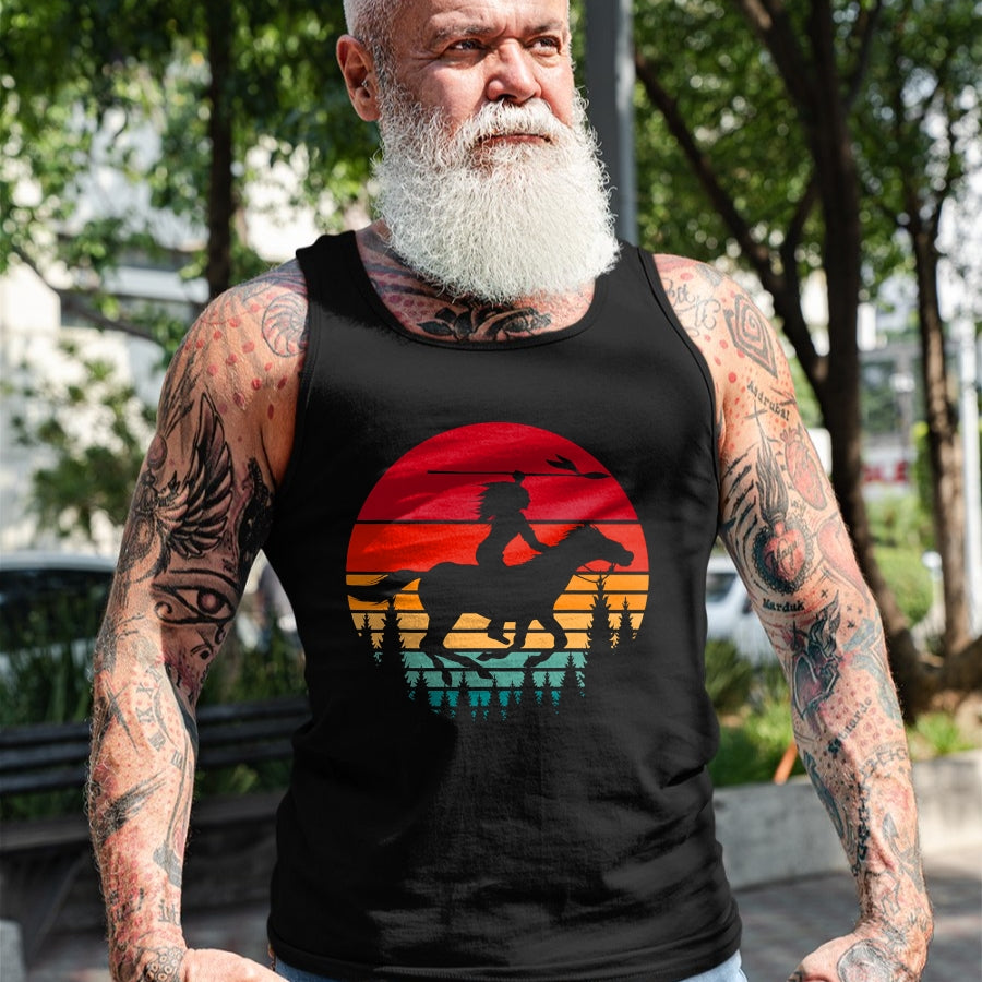 Native American T-Shirts, Vintage Native American Unisex T-Shirt/Hoodie/Sweatshirt HLT00 - Retro Native American Bear Artwork Native American Heritage T-Shirt (1)
