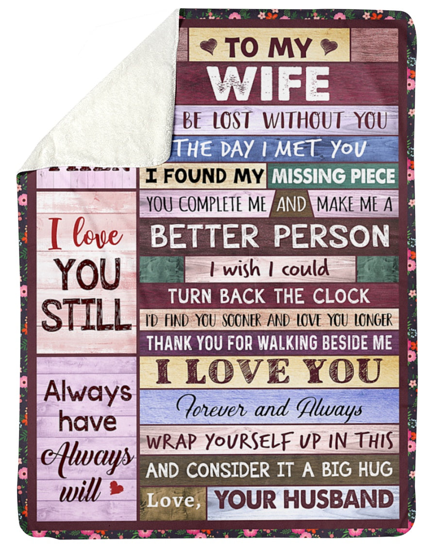 Special Gift For Your Wife Blanket - From Husband FULL (SKUB12-223)