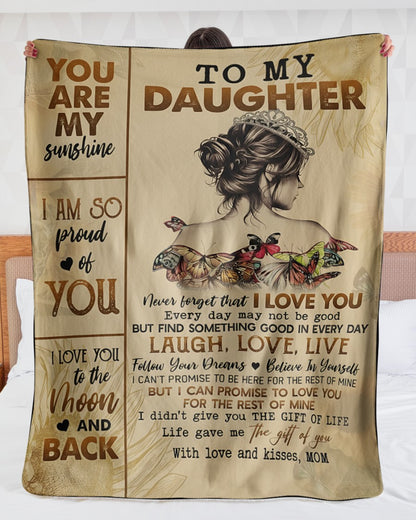 Special Gift For Your Daughter Blanket - From Mom (SKUB12-188)