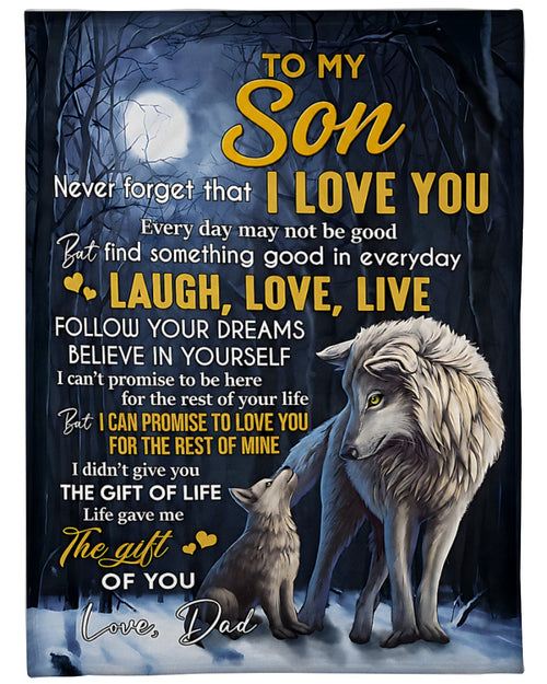 Special Gift For Your Son Blanket - From Dad (SKU2606-35)