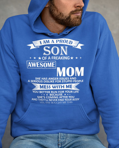 I AM A PROUD SON OF A FREAKING AWESOME MOM - FROM WOMAN (SKU07-49-00)