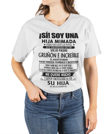 Padre nacido en Mayo - Regalo especial para hija - TBN - T05 (Sku.TbnA16-05)