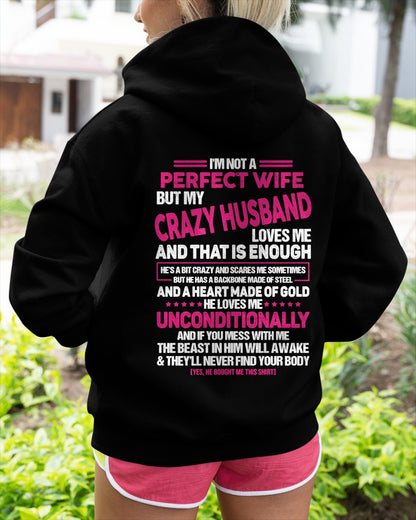 I'm Not A Perfect Wife But My Crazy Husband - Birthday Gift From Husband - ccdi00 (SKU26T-01117-00)