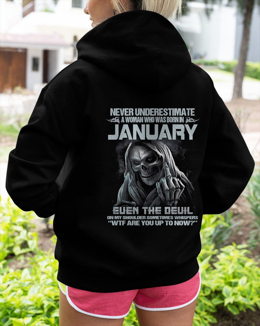 CCDI01 - NEVER UNDERESTIMATE A WOMAN WHO WAS BORN IN JANUARY - FMA DTG-(SKU09-13-01)