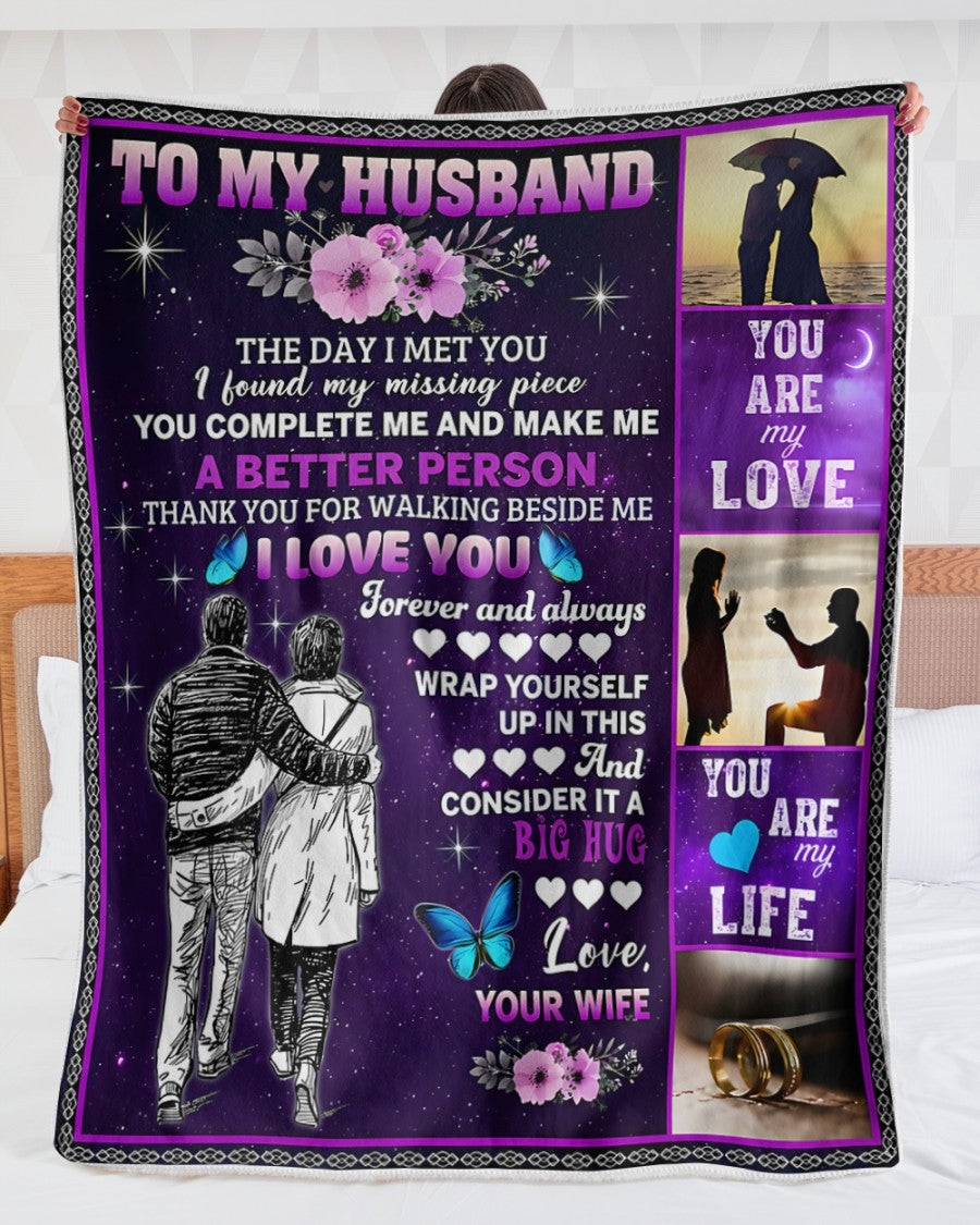 Special Gift For Your Husband Blanket - From Wife (SKU2610-322)