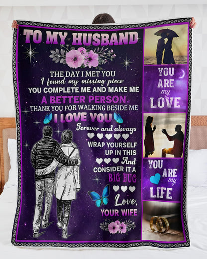 Special Gift For Your Husband Blanket - From Wife (SKU2610-322)