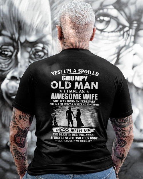 Awesome wife was born February - Gift for boyfriend, Gift for husband from wife - Perfect gift for your husband - ccdi02 (SKU10-79-02)
