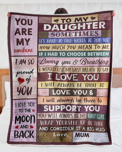 Blanket Gift for Your Daughter – From Mom (SKU2610-52)
