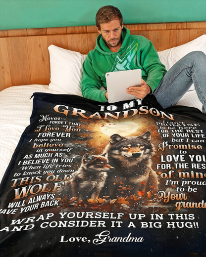 BLANKET FOR GRANDSON FROM GRANDMA (SKU2602-100)