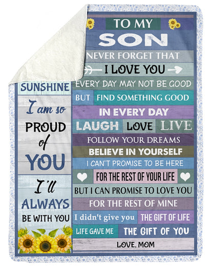 Special Gift For Your Son Blanket - From Mom