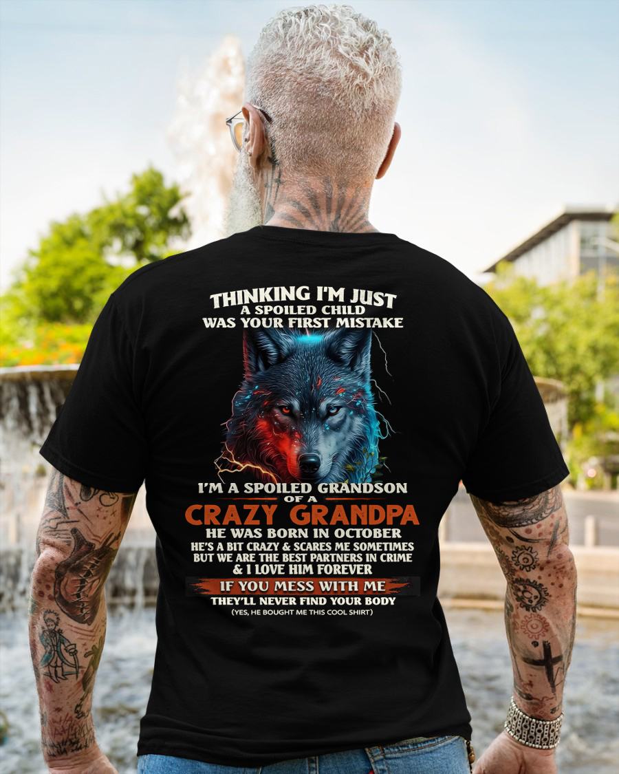 OCTOBER - SPOILED GRANDSON - GIFT FROM GRANDPA - CCDI10 (SKU26T-01-43-10)