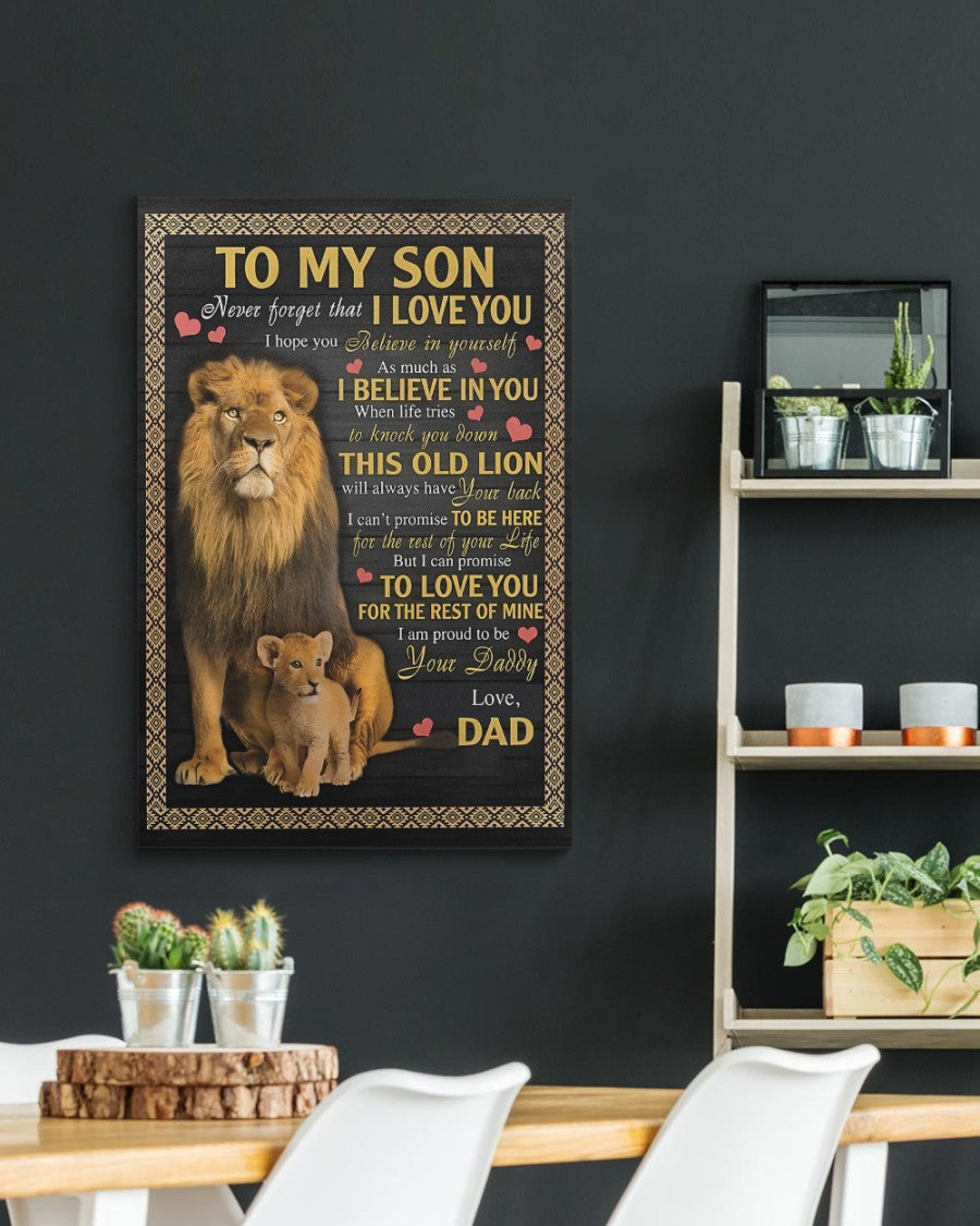 To My Son From Dad Canvas (SKU2604-112)