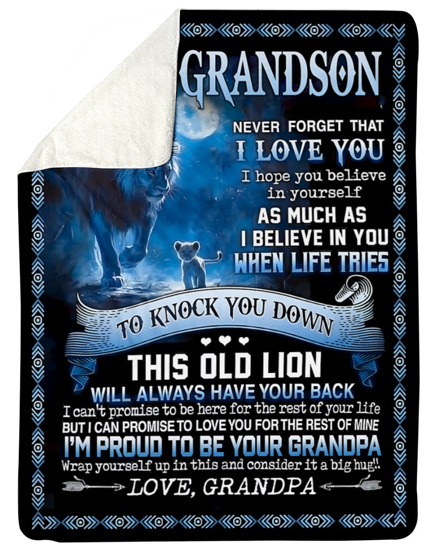 Special Gift For Your Grandson Blanket - From Grandpa (SKUB12-138)