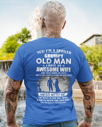 Awesome wife was born July - Gift for boyfriend, Gift for husband from wife - Perfect gift for your husband - ccdi07 (SKU10-79-07)