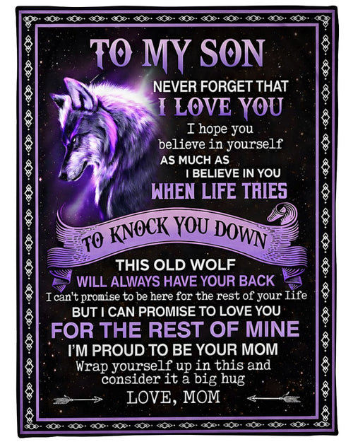 Special Gift For Your Son Blanket - From Mom (SKU2604-98)