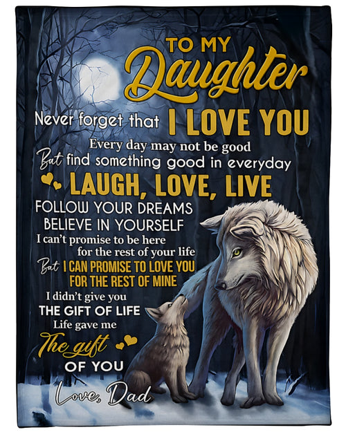 Special Gift For Your Daughter Blanket - From Dad (SKU2606-05)