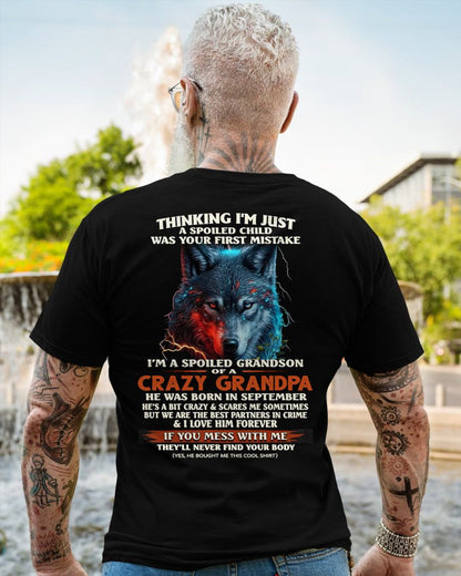 SEPTEMBER - SPOILED GRANDSON - GIFT FROM GRANDPA - CCDI09 (SKU26T-01-43-09)