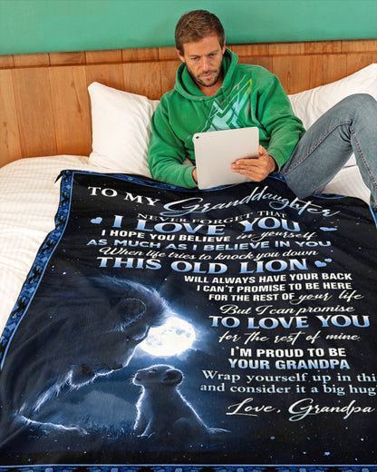 Special Gift For Your Granddaughter Blanket - From Grandpa (SKU2603-149)