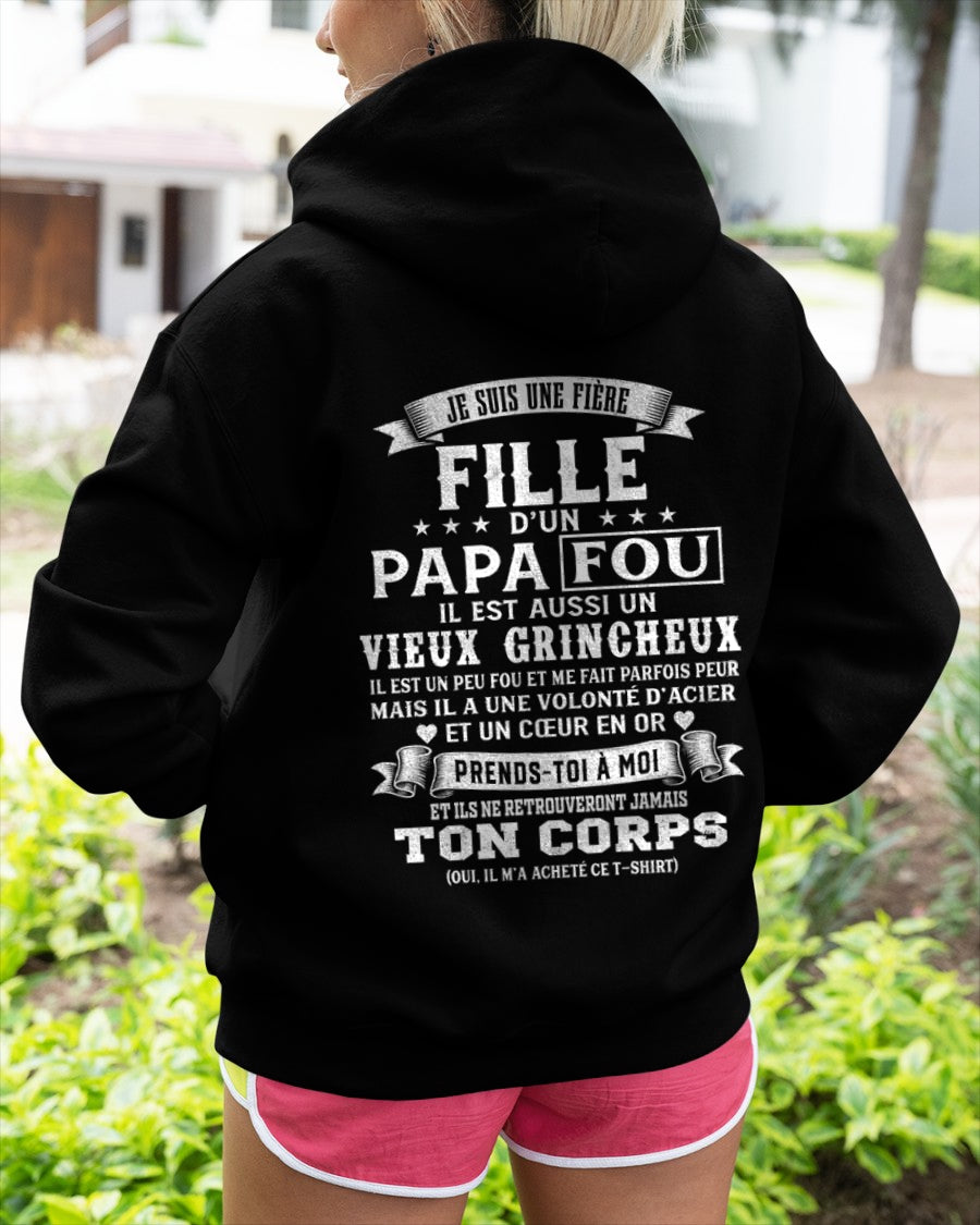 FR00 - JE SUIS UNE FIÈRE FILLE D’UN PAPA FOU – Cadeau D’Anniversaire D’un Papa - ccdi00 (SKU2605-388-00)