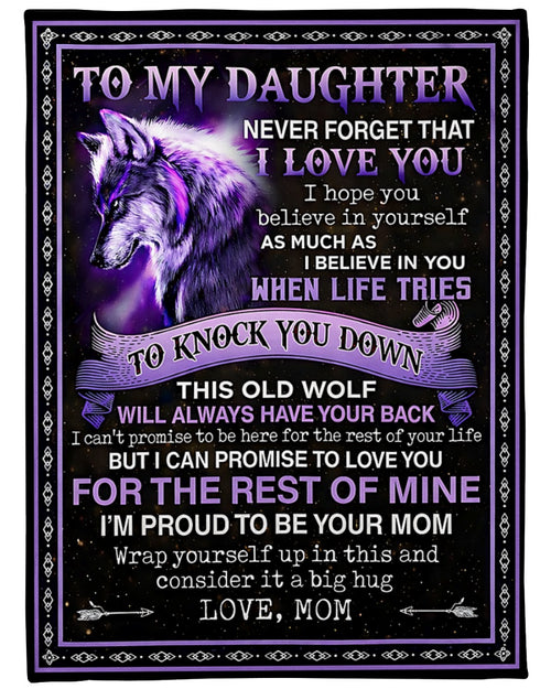 Special Gift For Your Daughter Blanket - From Mom (SKU2604-97)