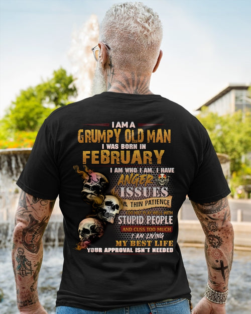 I AM A GRUMPY OLD MAN I WAS BORN IN FEBRUARY male (SKU08-67-02)