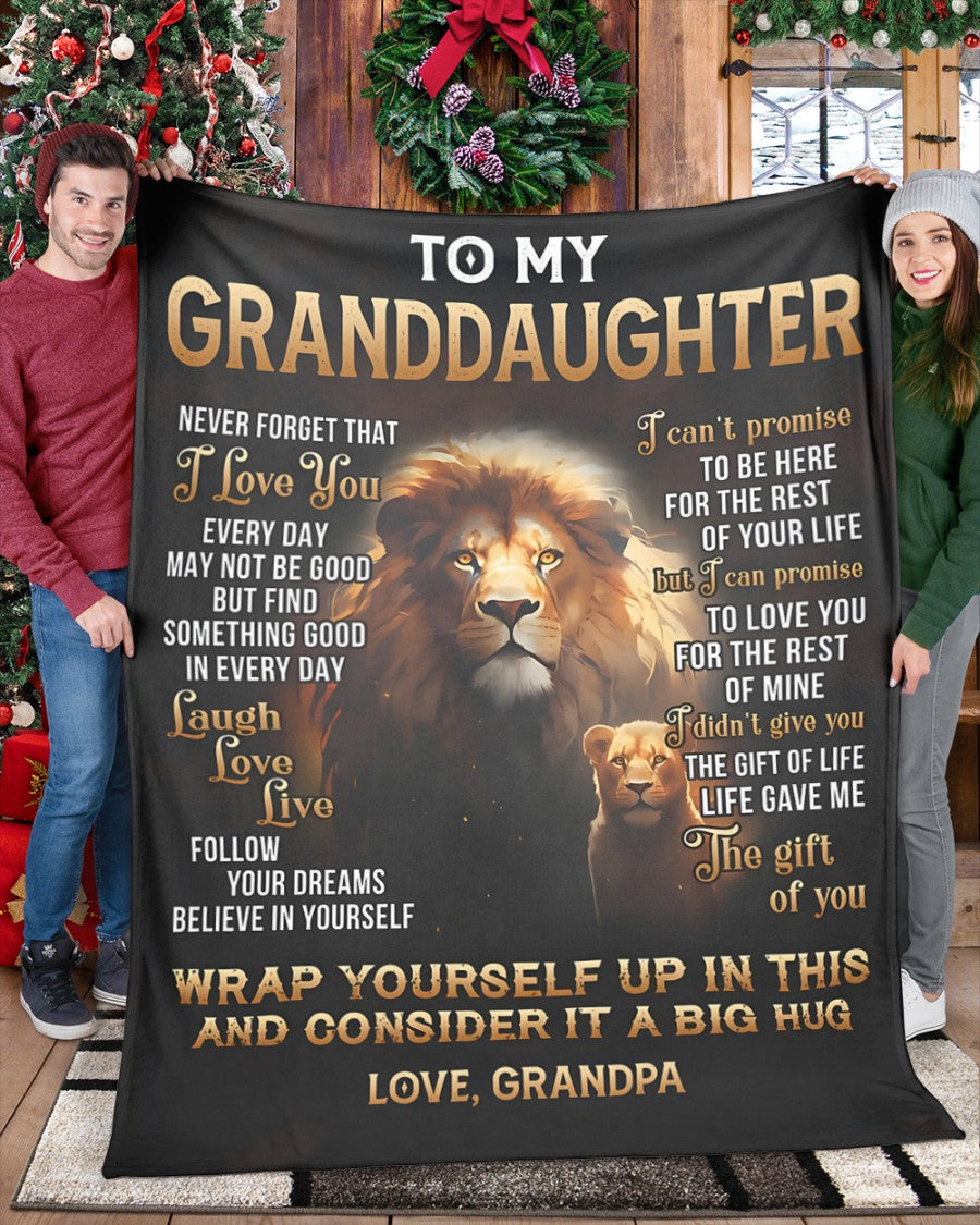 Special Gift For Your Granddaughter Blanket - From Grandpa (SKU2605-212)