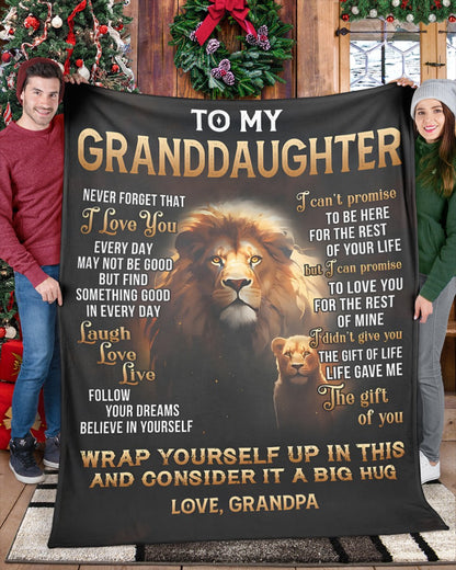 Special Gift For Your Granddaughter Blanket - From Grandpa (SKU2605-212)