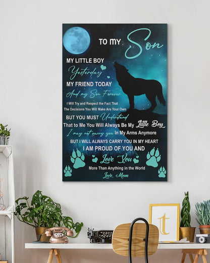 To My Son From Mom Canvas