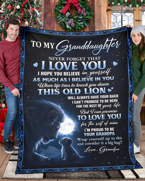 Special Gift For Your Granddaughter Blanket - From Grandpa (SKU2603-149)