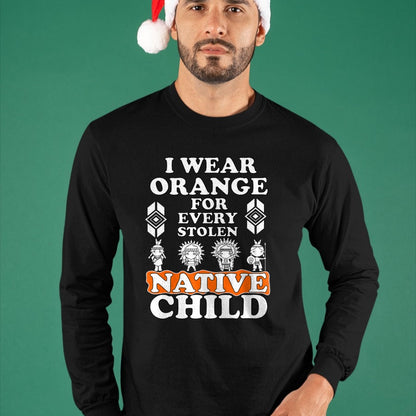Native American T-Shirts, Vintage Native American Unisex T-Shirt/Hoodie/Sweatshirt HLT00 - I Wear Orange For Every American Native Child Indian Pride T-Shirt (2)