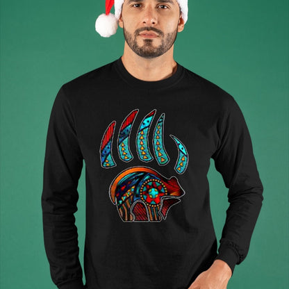 Native American T-Shirts, Vintage Native American Unisex T-Shirt/Hoodie/Sweatshirt HLT00 - Native American Bear Claw T-Shirt (1)