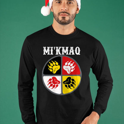Native American T-Shirts, Vintage Native American Unisex T-Shirt/Hoodie/Sweatshirt HLT00 - Micmac Mi'kmaq Nation Native American Medicine Wheel T-Shirt