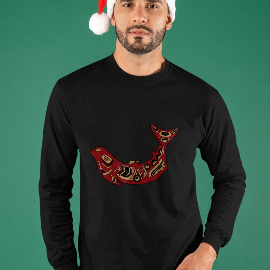 Native American T-Shirts, Vintage Native American Unisex T-Shirt/Hoodie/Sweatshirt HLT00 - Native American Indian Salmon Fish Totem Pacific Northwest T-Shirt
