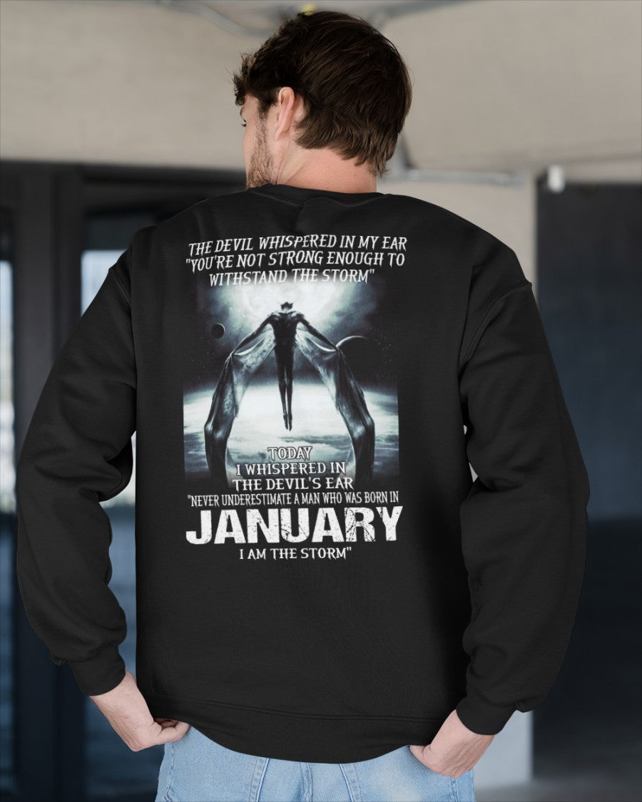 JANUARY - NEVER UNDERESTIUNDER A MAN - I AM THE STORM-male (SKU08-35-01)