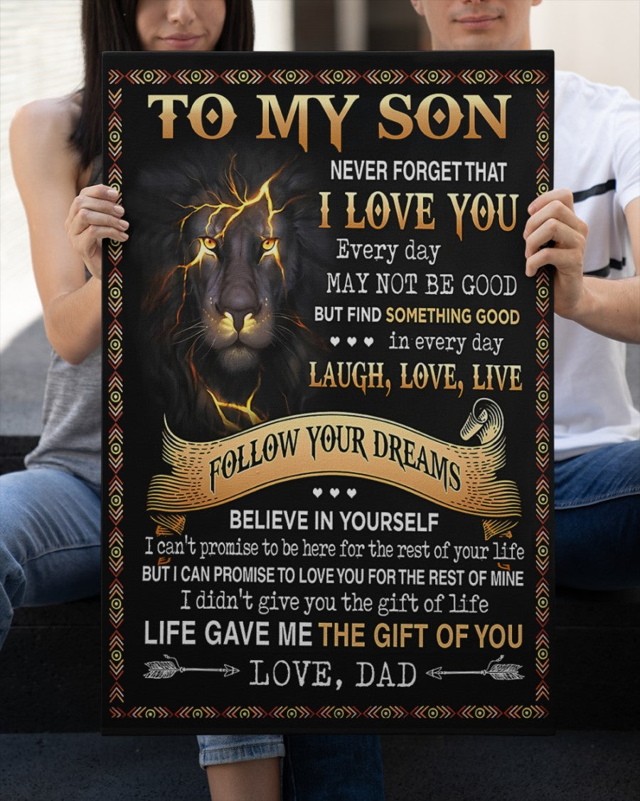 To My Son From Dad Canvas (SKU2604-256)