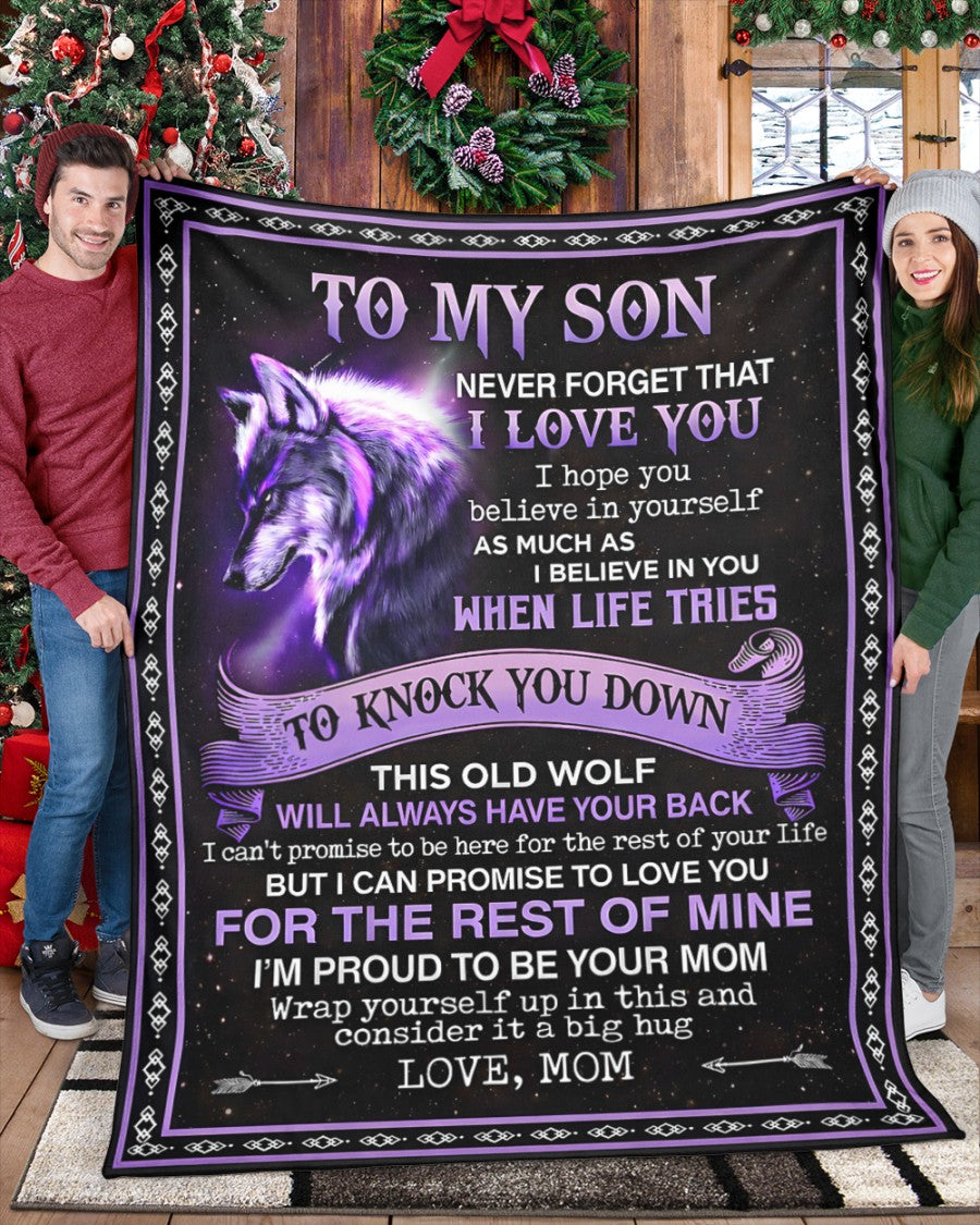 Special Gift For Your Son Blanket - From Mom (SKU2604-98)