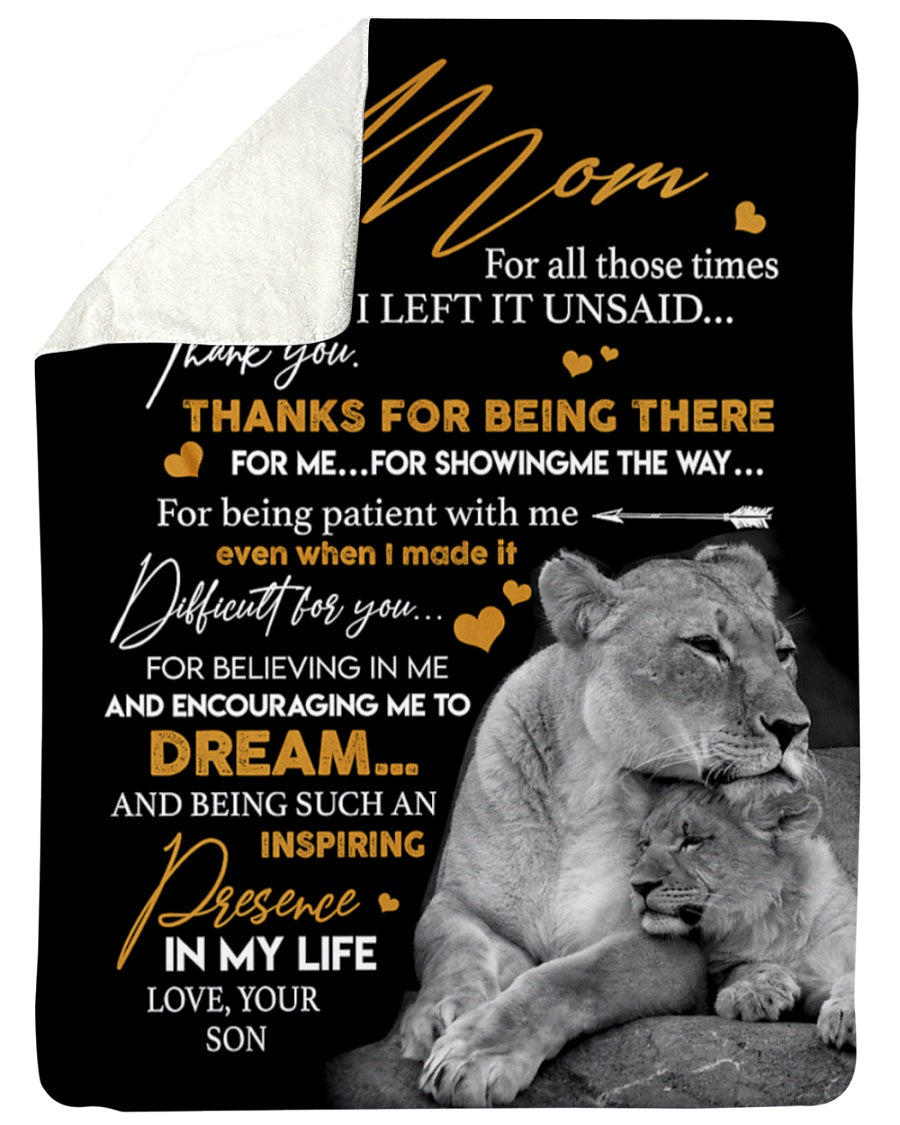 Special gift for your mom - blanket - from son
