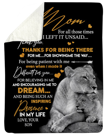 Special gift for your mom - blanket - from son