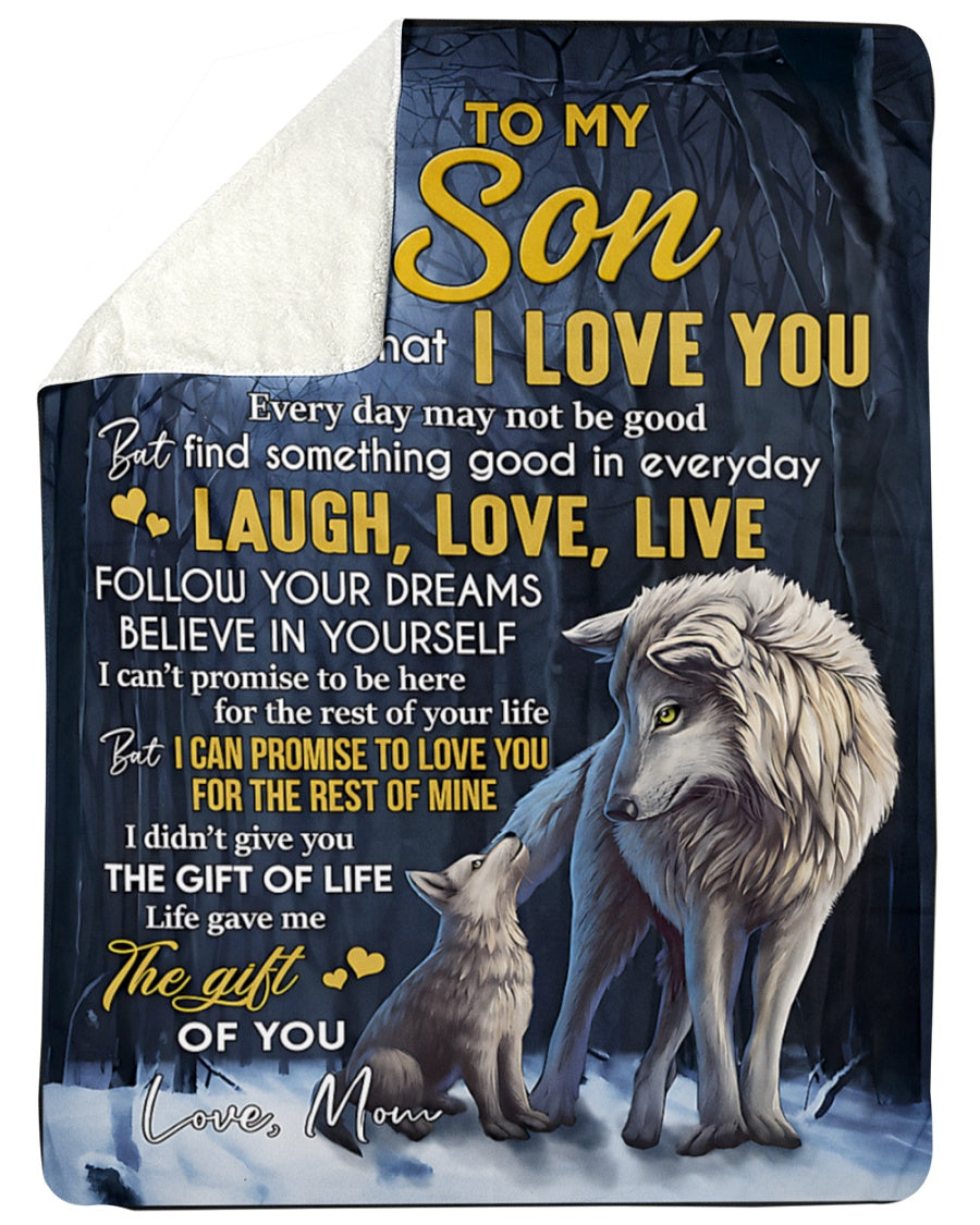 Special Gift For Your Son Blanket - From Mom (SKU2606-07)